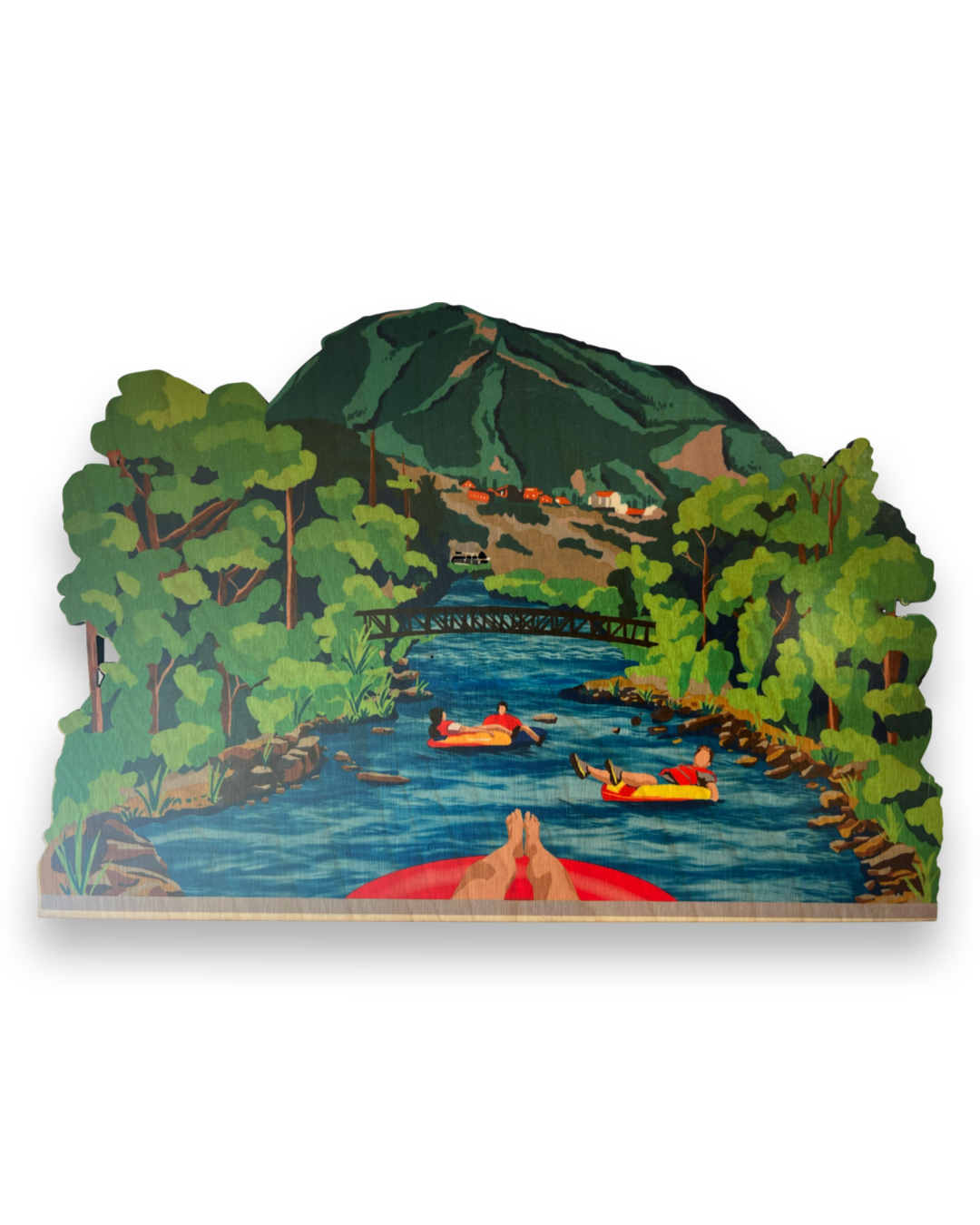 Yampa River Tuber with Mountain Views