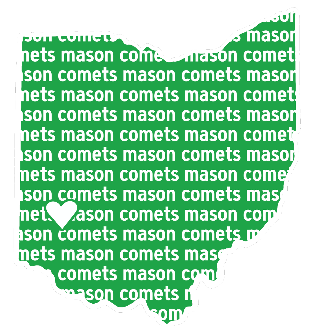 Mason Comets OHIO Love Logo
