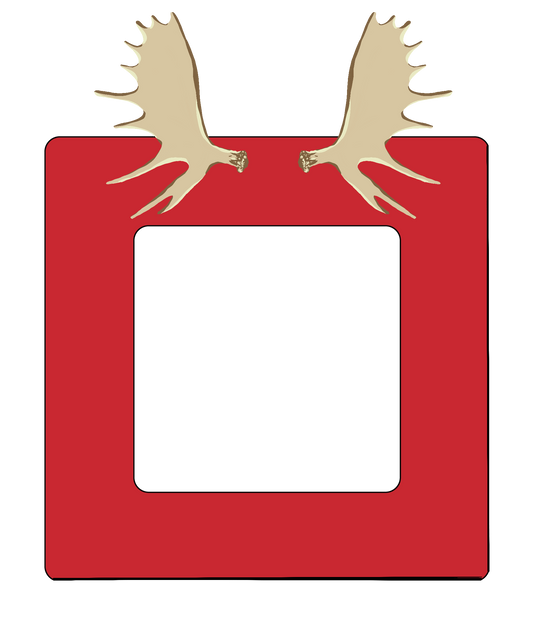 Square Moose Antler Frame (Red)