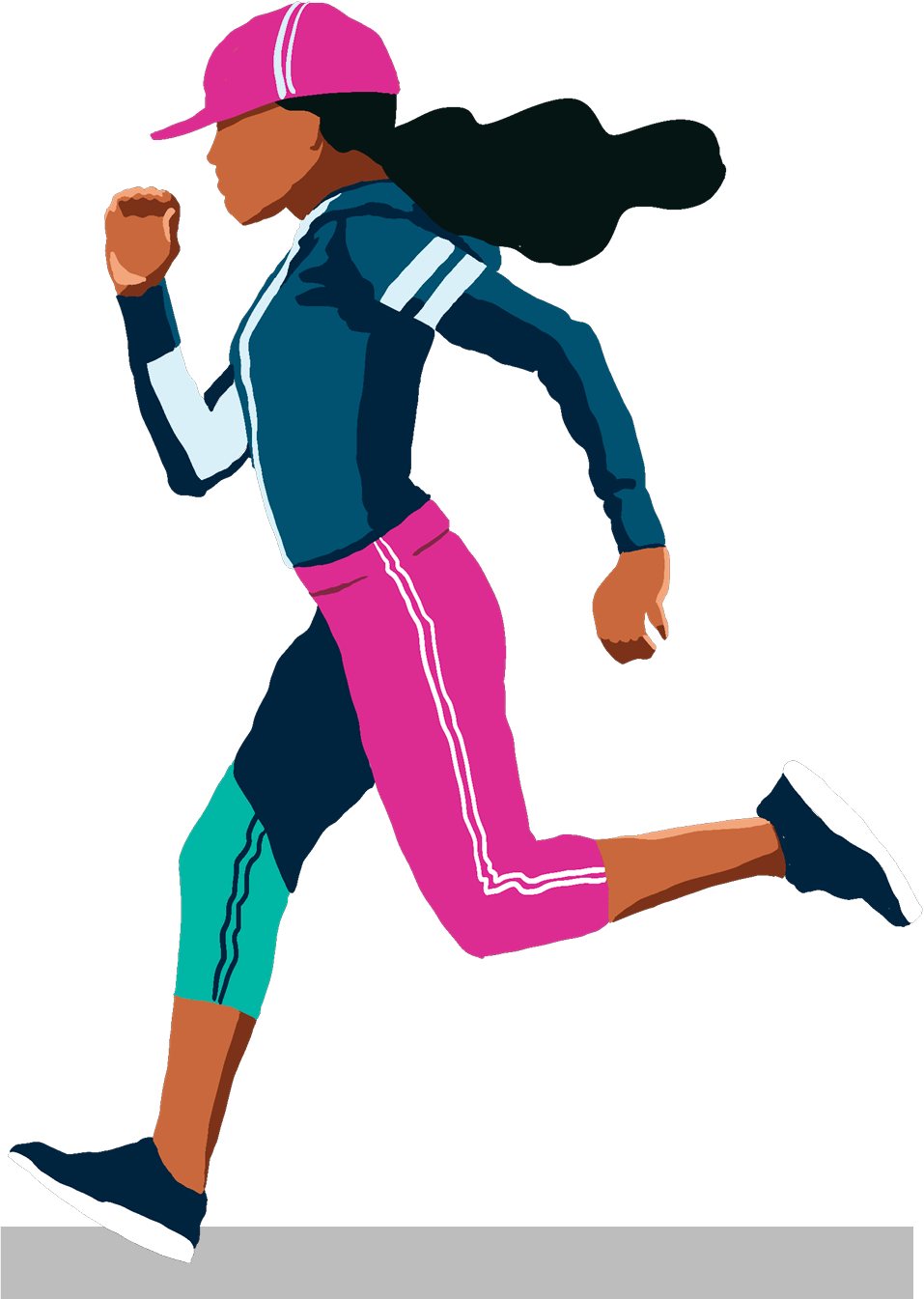 Female Runner - Black Hair